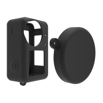 For DJI Osmo Action 3 Silicone Protective Case Lens Cap(Black) -  by PMC Jewellery | Online Shopping South Africa | PMC Jewellery