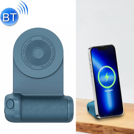 BBC-8 3 In1 Magnetic Absorption Wireless Charging Phone Stand Bluetooth Handheld Selfie Stick, Style: Upgrade Model(Blue) - Multifunction Charger by PMC Jewellery | Online Shopping South Africa | PMC Jewellery