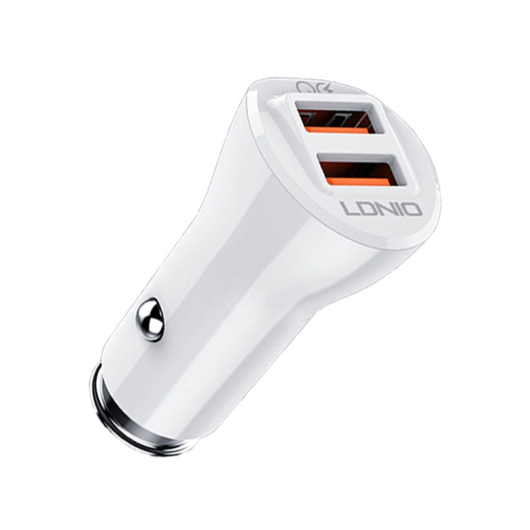 LDNIO C511Q 36W QC 3.0 Phone Fast Charger Dual-USB Ports Smart Car Charger with USB-C/Type-C Cable - Car Charger by LDNIO | Online Shopping South Africa | PMC Jewellery
