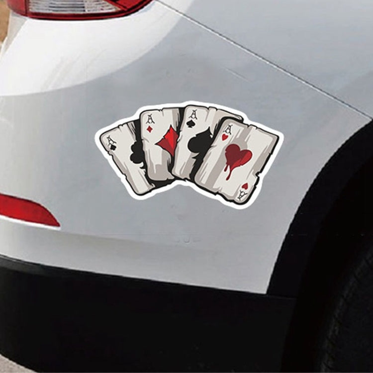 10pcs Colourful Spray-painted Reflective Playing Card Sticker - Decorative Sticker by PMC TechLife | Online Shopping South Africa | PMC TechLife