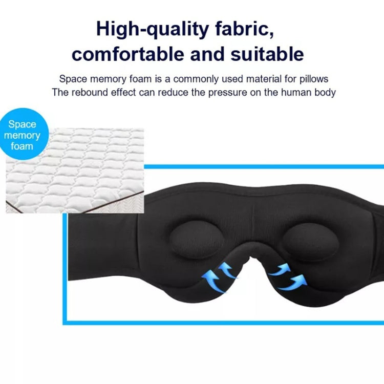 Bluetooth Eye Mask 3D Sleep Blackout Eye Shield Can Listen To Music & Answer Phone(Black) - Eye Masks by PMC Jewellery | Online Shopping South Africa | PMC Jewellery