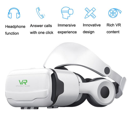 VR SHINECON G02EF+B01 Handle Mobile Phone 3D Virtual Reality VR Game Helmet Glasses With Headset - VR Headset by VR SHINECON | Online Shopping South Africa | PMC Jewellery | Buy Now Pay Later Mobicred