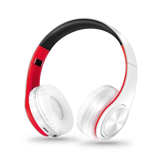 LPT660 Bluetooth Wireless Headset HIFI Stereo Sports Headphones(White+Red) - Headset & Headphone by PMC Jewellery | Online Shopping South Africa | PMC Jewellery
