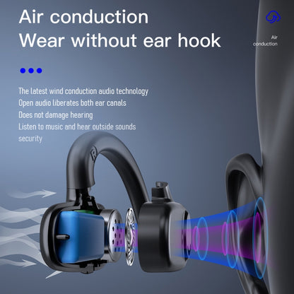 Bone Conduction Concepts Digital Display Stereo Bluetooth Earphones, Style: Dual Ears With Charging Warehouse(Black) - Bluetooth Earphone by PMC Jewellery | Online Shopping South Africa | PMC Jewellery