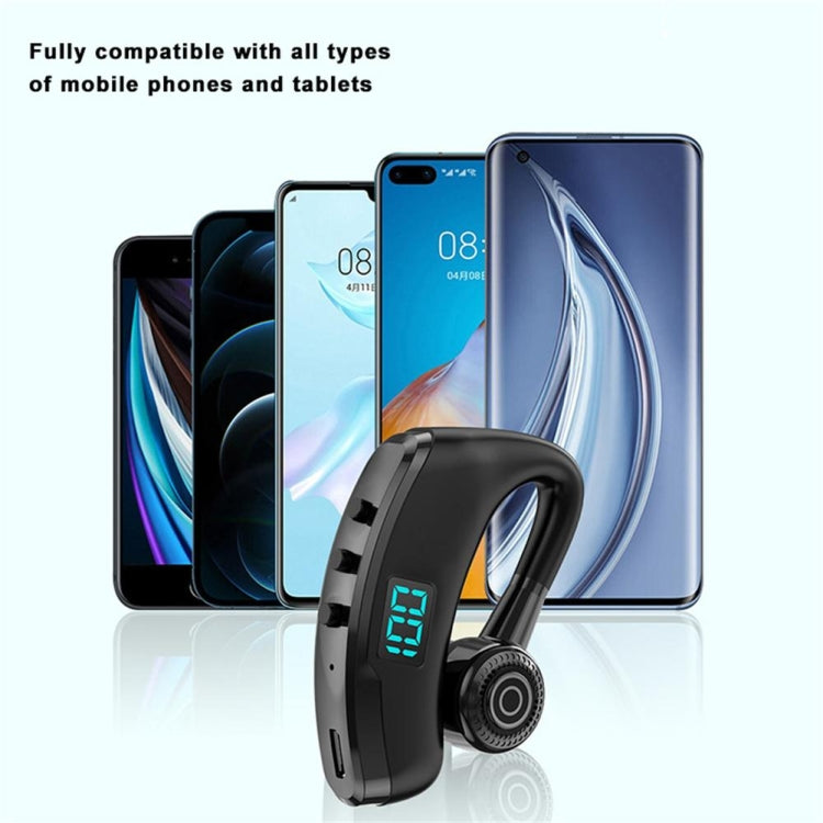 V19S Wireless Bluetooth Headset Digital Display With Charging Bin Mobile Power Function(Black) - Bluetooth Earphone by PMC Jewellery | Online Shopping South Africa | PMC Jewellery