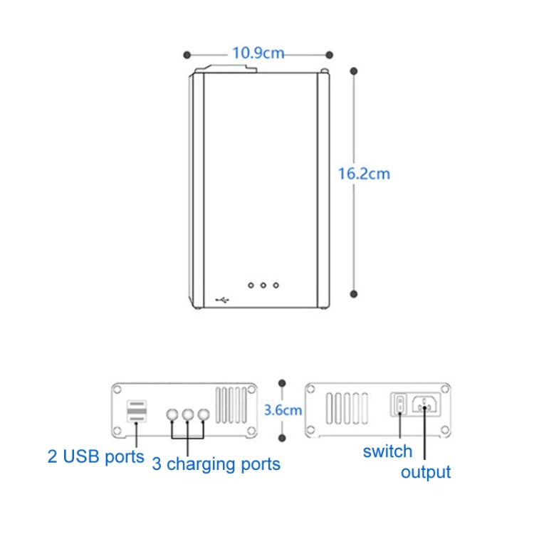 for DJI Mavic 3 YX 1 to 5 Charger With Switch(UK Plug) - Charger by PMC Jewellery | Online Shopping South Africa | PMC Jewellery