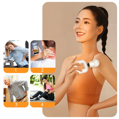 TS201 Square Muscle Relaxation Wireless Fascia Gun Mini Adjustable Portable Massager(White) - Massage gun & Accessories by PMC Jewellery | Online Shopping South Africa | PMC Jewellery