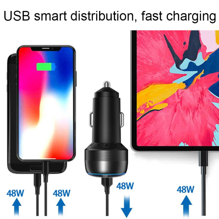 IBD355-1UC USB+Type-C/USB-C Dual Ports Mobile Phone Car Charger(QC3.0 18W+ PD 30W) - Car Charger by PMC Jewellery | Online Shopping South Africa | PMC Jewellery