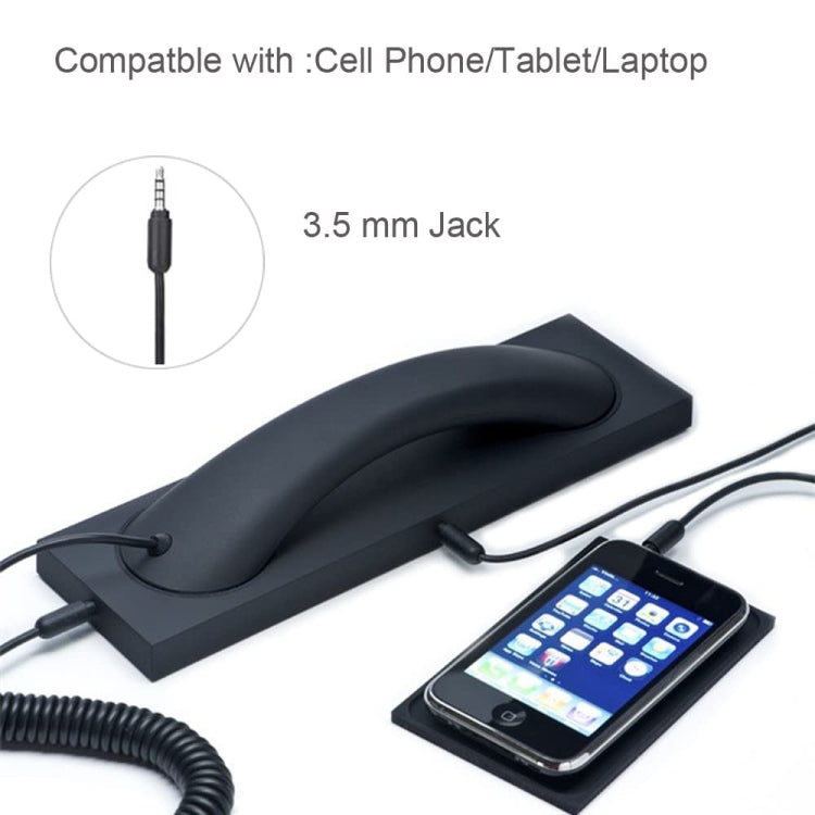 3.5mm Universal Office Mobile Phone Retro External Headset Mobile Phone Handset(Black) - Normal Style Earphone by PMC TechLife | Online Shopping South Africa | PMC TechLife