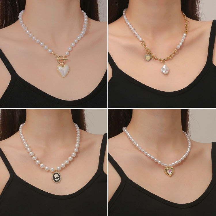 N2209-7 Long White Flower Ladies Temperament Necklace Collarbone Chain - Clothing & Beauty by PMC Jewellery | Online Shopping South Africa | PMC Jewellery