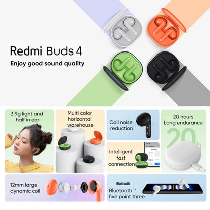 Original Xiaomi Redmi Buds 4 Lite TWS Bluetooth 5.3 Call Noise Reduction Earphone(White) - TWS Earphone by Xiaomi | Online Shopping South Africa | PMC Jewellery