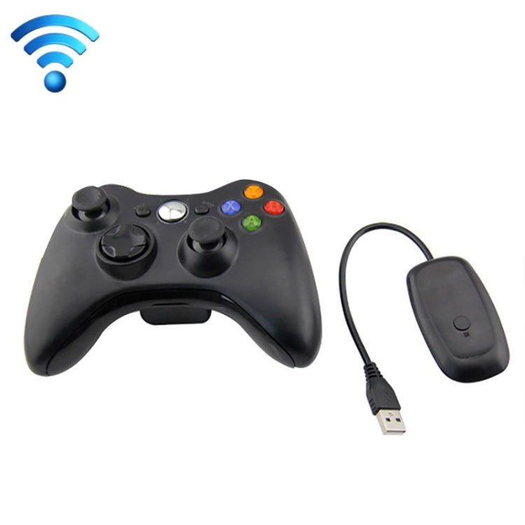 For Microsoft Xbox 360 / PC XB13 Dual Vibration Wireless 2.4G Gamepad With Receiver(Black) - Gamepad by PMC Jewellery | Online Shopping South Africa | PMC Jewellery