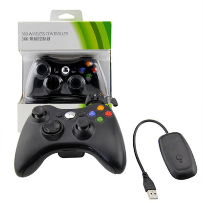 For Microsoft Xbox 360 / PC XB13 Dual Vibration Wireless 2.4G Gamepad With Receiver(Black) - Gamepad by PMC Jewellery | Online Shopping South Africa | PMC Jewellery