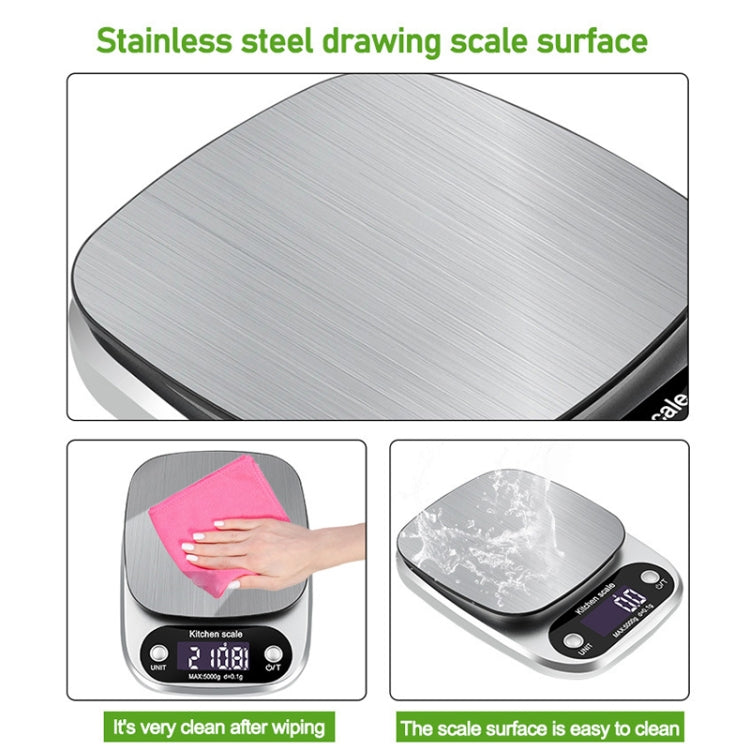 Small Multifunctional Kitchen High Precision Electronic Scale LCD Digital Display Food Scale, Model: 5kg/ 0.1g - Kitchen Scales by PMC TechLife | Online Shopping South Africa | PMC TechLife | Buy Now Pay Later Mobicred