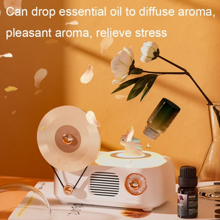 Y02 Retro Vinyl Record Player Wireless Bluetooth Speaker Ambient Light Aromatherapy Bluetooth Audio(Green) - Desktop Speaker by PMC TechLife | Online Shopping South Africa | PMC TechLife