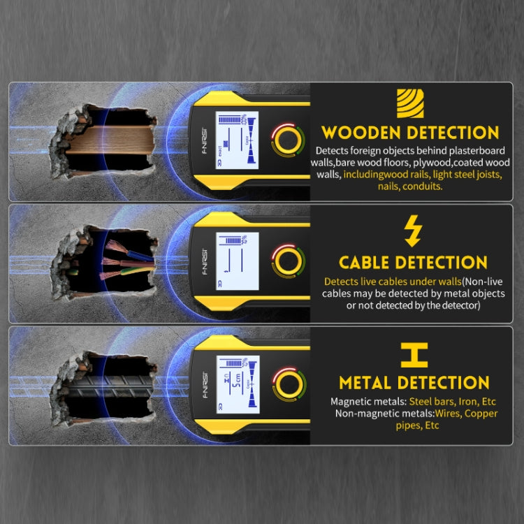 FNIRSI WD-01 Multifunctional Load-Bearing Wall Wire Metal Detector Dark Line Scanner - free shipping - PMC TechLife - Order now!