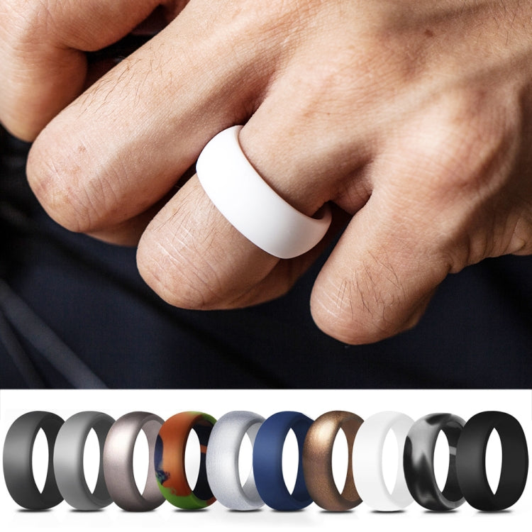 SiR013 8.7mm Curved Outdoor Sports Silicone Ring, Size: No.8(Black) - Rings by PMC Jewellery | Online Shopping South Africa | PMC Jewellery