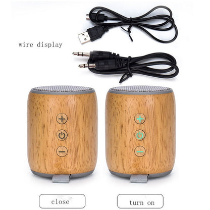 BT811 Mini Wooden Wireless Bluetooth Speaker Support TF Card & 3.5mm AUX(Black) - Mini Speaker by PMC Jewellery | Online Shopping South Africa | PMC Jewellery