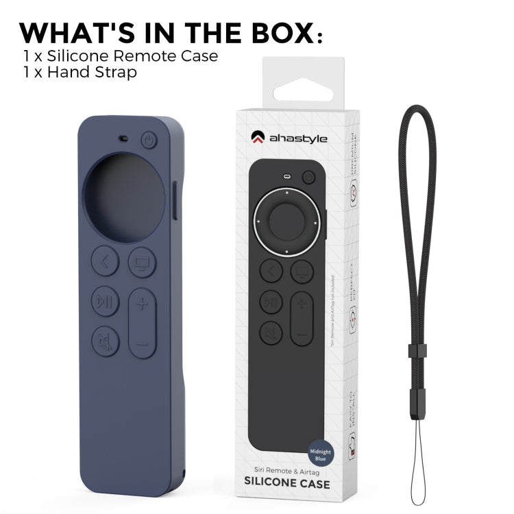 For Apple TV Siri Remote 2/3 AhaStyle PT165 Remote Controller Silicone Protective Case(Blue) - Remote Control Covers by AhaStyle | Online Shopping South Africa | PMC Jewellery