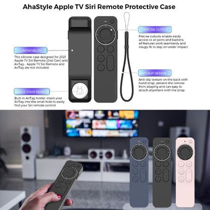 For Apple TV Siri Remote 2/3 AhaStyle PT165 Remote Controller Silicone Protective Case(Blue) - Remote Control Covers by AhaStyle | Online Shopping South Africa | PMC Jewellery