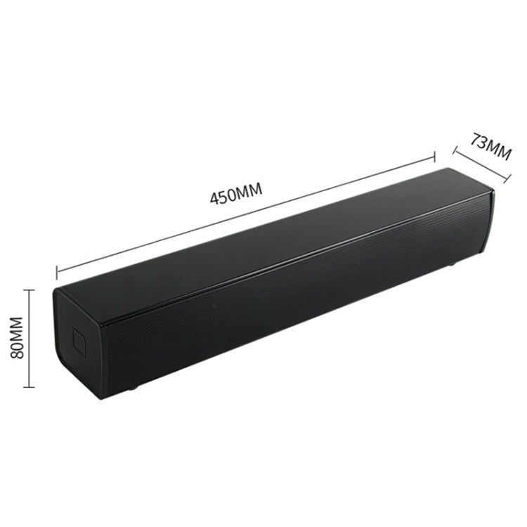 BT809S Desktop Long Gaming Bluetooth Speaker Computer USB Plug-in Intelligent Ambient Light Audio(Black) - Desktop Speaker by PMC TechLife | Online Shopping South Africa | PMC TechLife