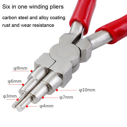 Handmade Jewelry Plier Nylon Accessories DIY Tools Wire Wrap Clamp, Style: Red 6-section Plier - Jewelry Tools by PMC Jewellery | Online Shopping South Africa | PMC Jewellery