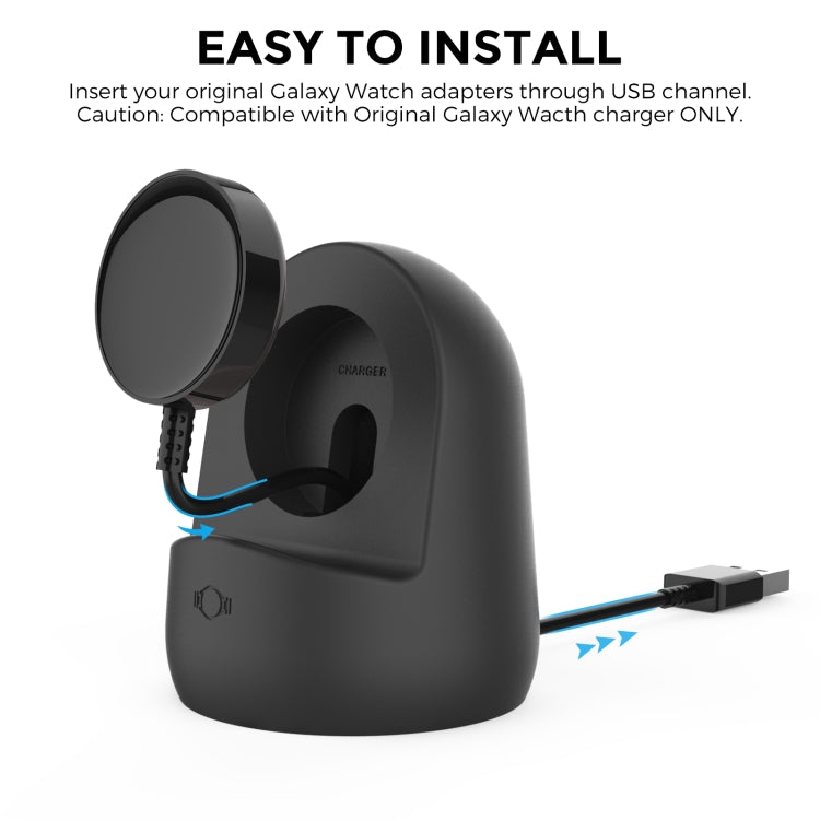 AhaStyle PT181 Watch Silicone Charging Stand For Galaxy Watch 3 / 4 / Active / Active 2(Black) - free shipping - PMC TechLife - Order now!