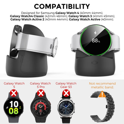 AhaStyle PT181 Watch Silicone Charging Stand For Galaxy Watch 3 / 4 / Active / Active 2(Black) - Charger by AhaStyle | Online Shopping South Africa | PMC Jewellery