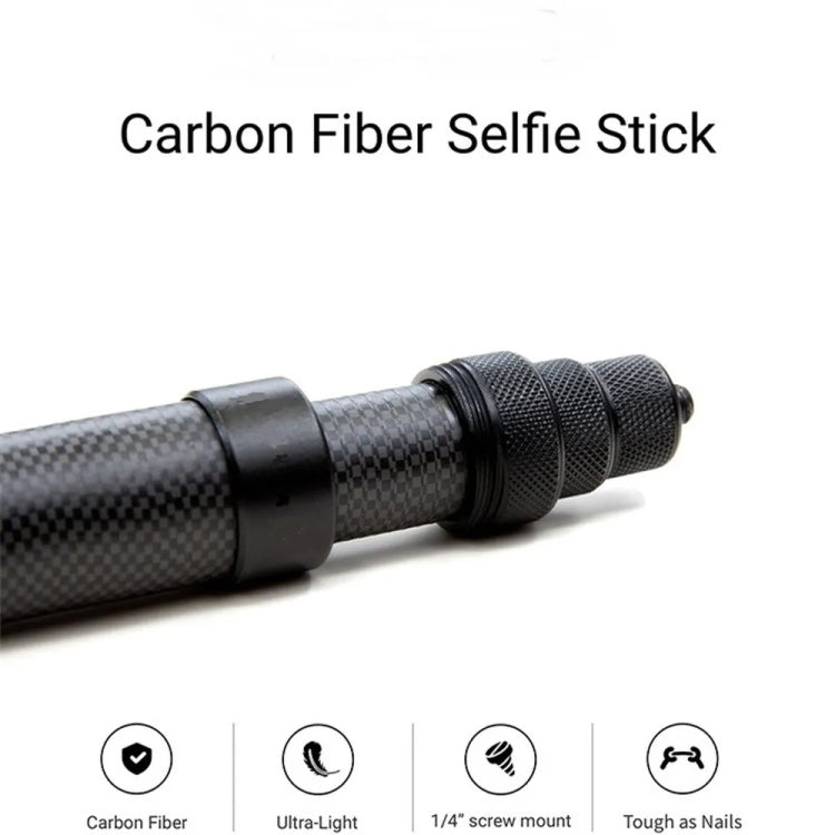 3m Carbon Fiber Extended Monopod Invisible Selfie Stick For Insta360  / DJI Action / GoPro / Xiao Yi Sports Camera - Extendable Pole by PMC Jewellery | Online Shopping South Africa | PMC Jewellery