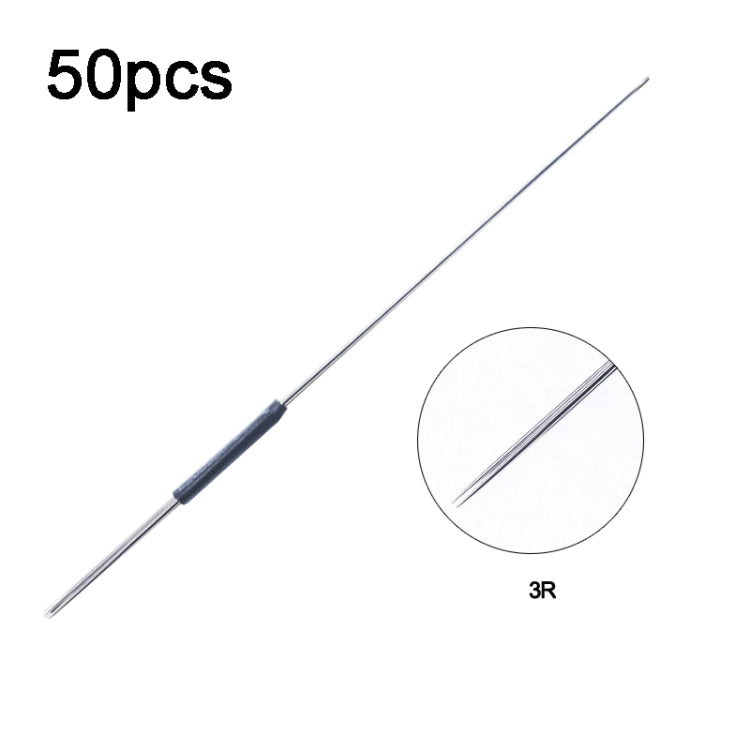 50pcs 3R 0.35 x 50mm Disposable Tattoo Needles Agujas Microblading Permanent Makeup Machine Needle - Tools by PMC Jewellery | Online Shopping South Africa | PMC Jewellery