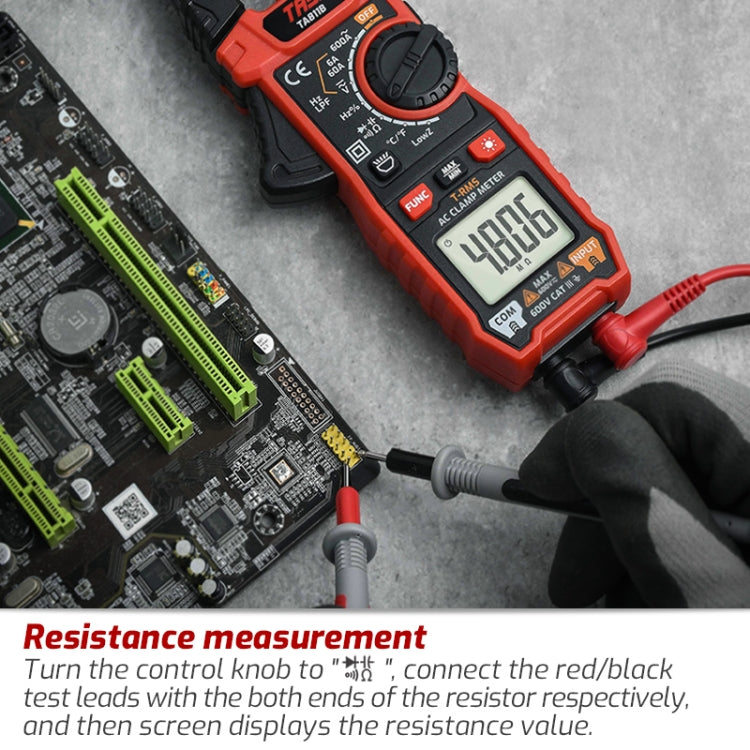 TASI TA811C Clamp Meter High Accuracy AC DC Voltage Ammeter - Digital Multimeter by TASI | Online Shopping South Africa | PMC Jewellery | Buy Now Pay Later Mobicred