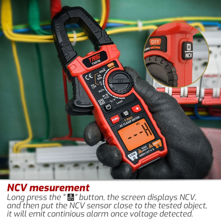 TASI TA811A Clamp Meter High Accuracy AC DC Voltage Ammeter - Digital Multimeter by TASI | Online Shopping South Africa | PMC Jewellery | Buy Now Pay Later Mobicred