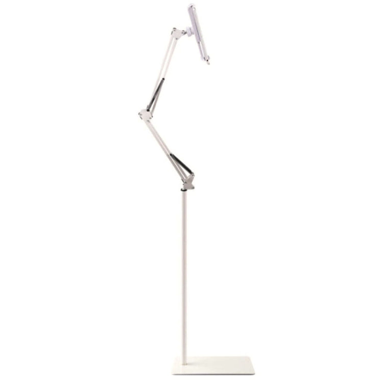 175cm Mobile Phone Tablet Live Broadcast Bedside Lifting Bracket Cantilever Floor Model (White) - Lazy Bracket by PMC Jewellery | Online Shopping South Africa | PMC Jewellery