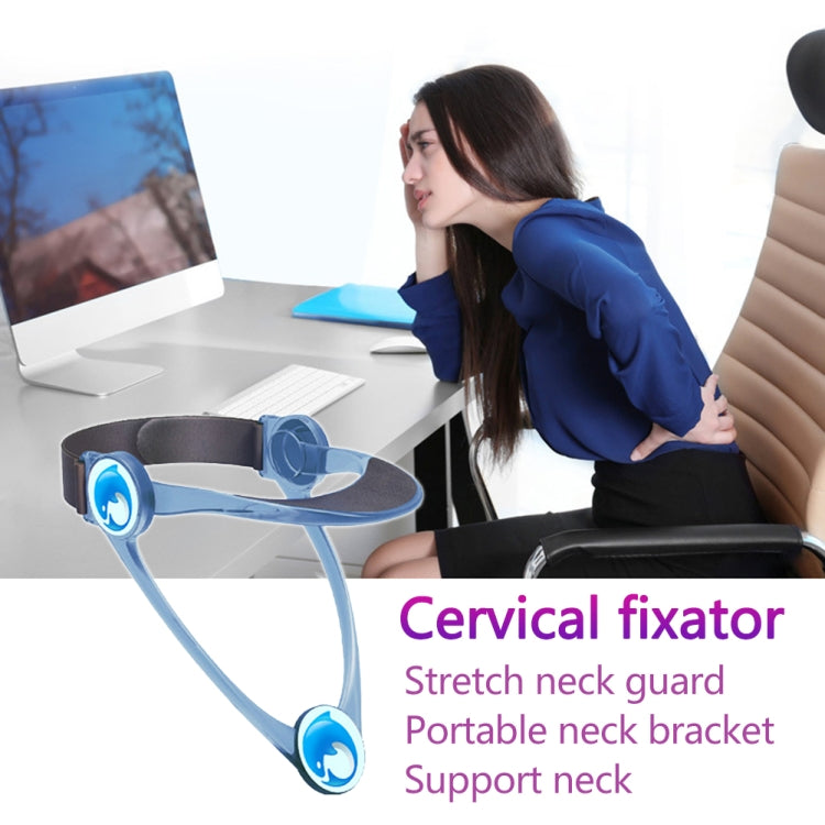 Adult Adjustable Neck Brace Household Cervical Spine Correction Protector(Blue) - Corrector by PMC Jewellery | Online Shopping South Africa | PMC Jewellery