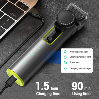 IPX5 Waterproof Men Multi-Functional Barber 4 In 1 Shaver Nose Hair Set USB Charging Push - Hair Trimmer by PMC Jewellery | Online Shopping South Africa | PMC Jewellery