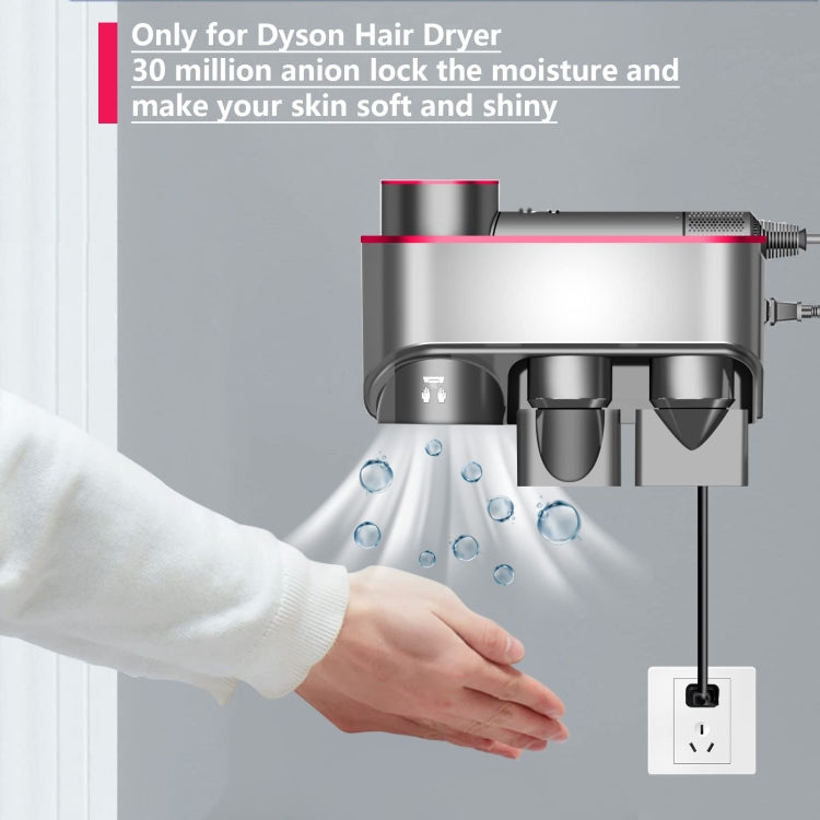 For Dyson Hair Dryer Bracket Storage Rack Wall Mounted Organizer Holders With Hand Dryer Black Nickel color - Hair Dryers & Accessories by PMC Jewellery | Online Shopping South Africa | PMC Jewellery