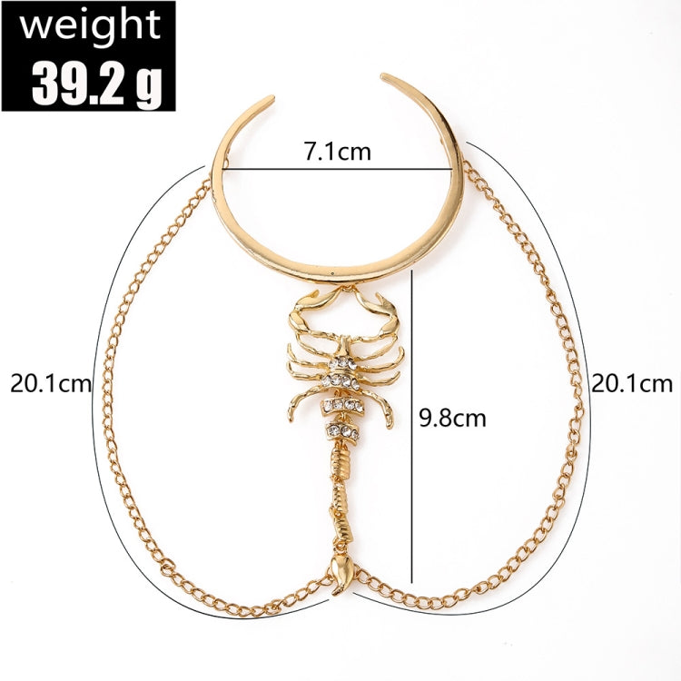 Gothic Diamond Scorpion Armband Retro Geometric Jewelry(Gold) - Bracelets by PMC Jewellery | Online Shopping South Africa | PMC Jewellery