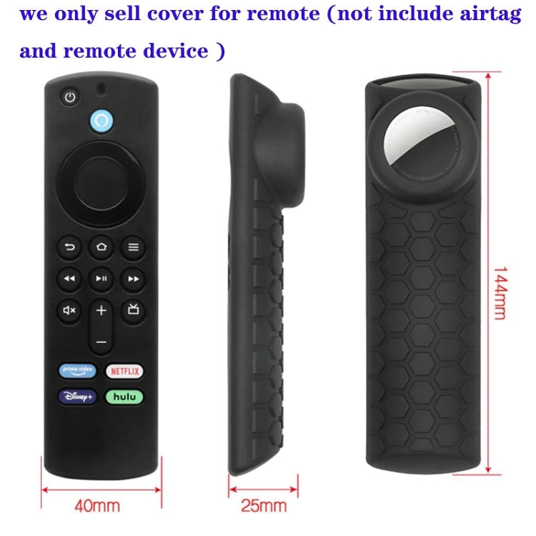 2pcs Remote Control Case For Amazon Fire TV Stick 2021 ALEXA 3rd Gen With Airtag Holder(Midnight Blue) - Remote Control Covers by PMC Jewellery | Online Shopping South Africa | PMC Jewellery