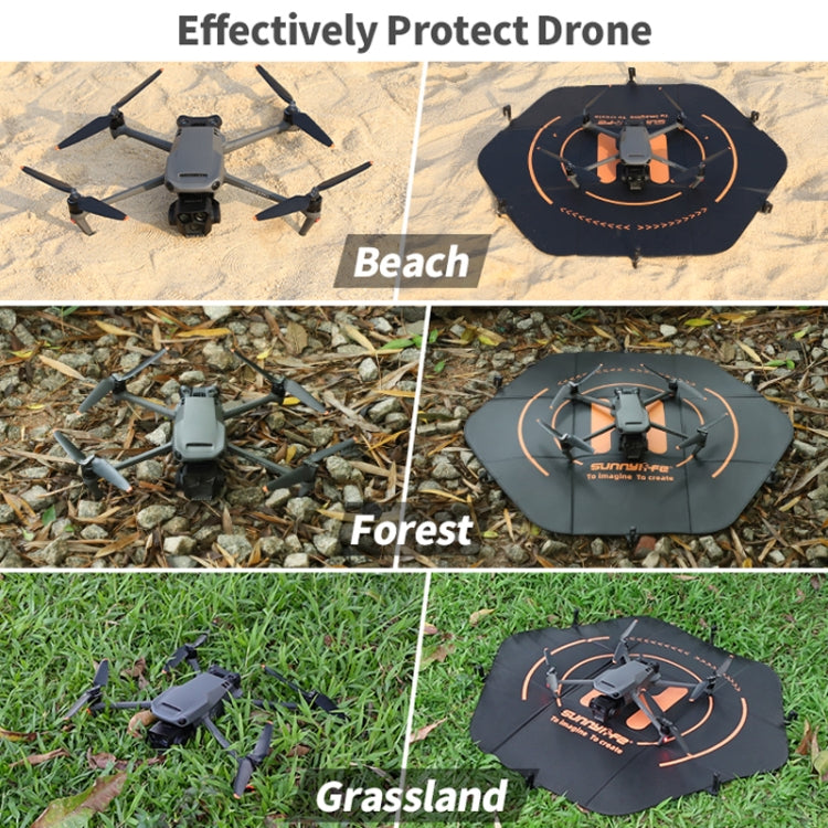 Sunnylife TJP11 80cm Hexagonal Double-sided Folding With Ground Spikes Drone Universal Apron - Parking Apron by Sunnylife | Online Shopping South Africa | PMC Jewellery | Buy Now Pay Later Mobicred