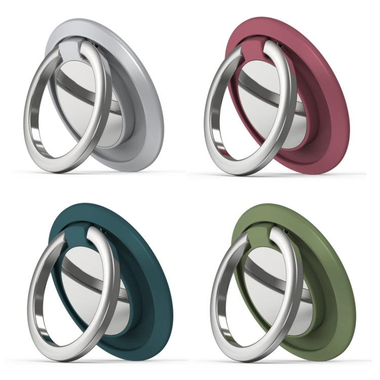 5pcs Car Magnetic Metal Ring Buckle Mobile Phone Holder(Avocado Green) - Ring Holder by PMC Jewellery | Online Shopping South Africa | PMC Jewellery