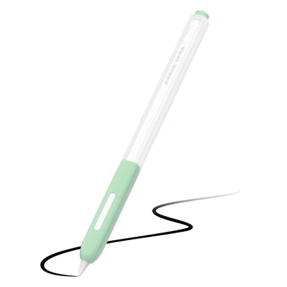 For Apple Pencil 2 Non-Slip Anti-Fall Translucent Segmented Pen Case(Green Cyan) - Pencil Accessories by PMC Jewellery | Online Shopping South Africa | PMC Jewellery