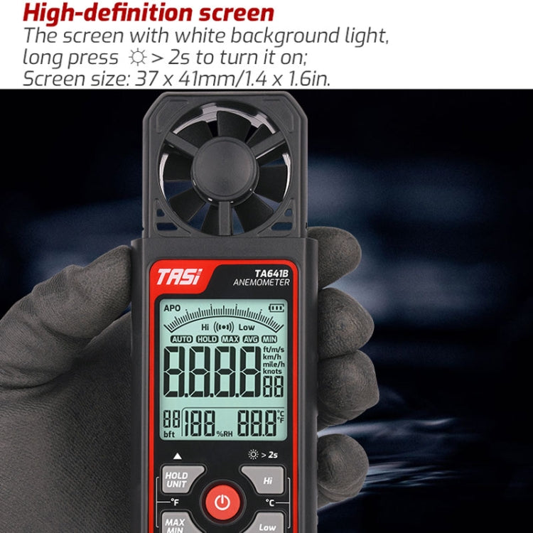 TASI TA641B High Precision Wind Speed Instrument Wind Volume Tester Handheld Wind Speed Meter - Tachometers & Anemometer by TASI | Online Shopping South Africa | PMC Jewellery | Buy Now Pay Later Mobicred