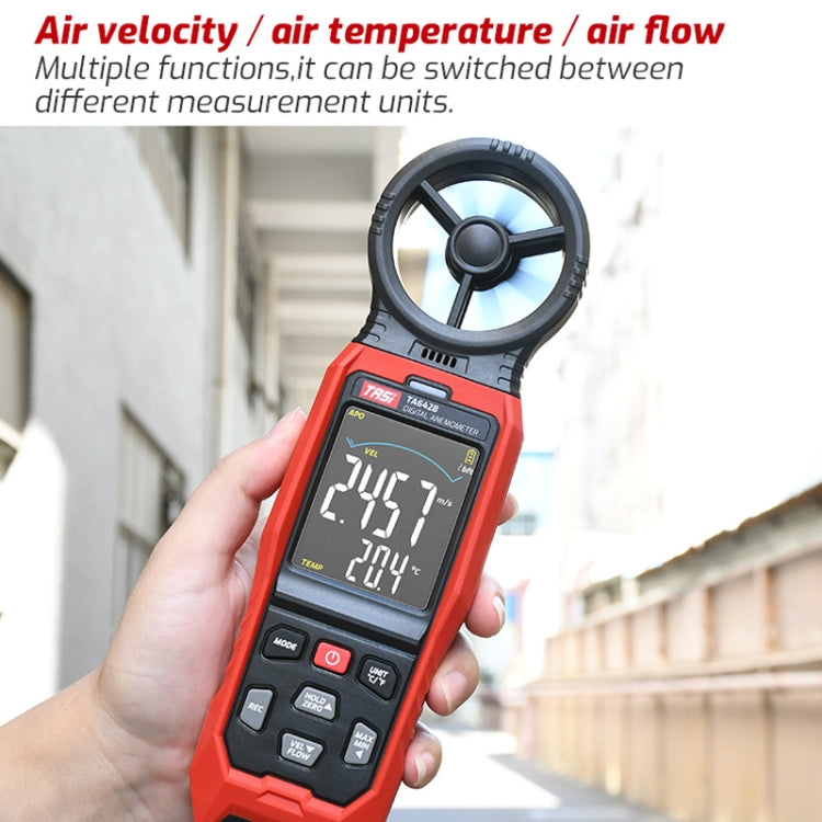 TASI TA642B Portable Digital Wind Speed Meter Air Volume Tester - Tachometers & Anemometer by TASI | Online Shopping South Africa | PMC Jewellery | Buy Now Pay Later Mobicred