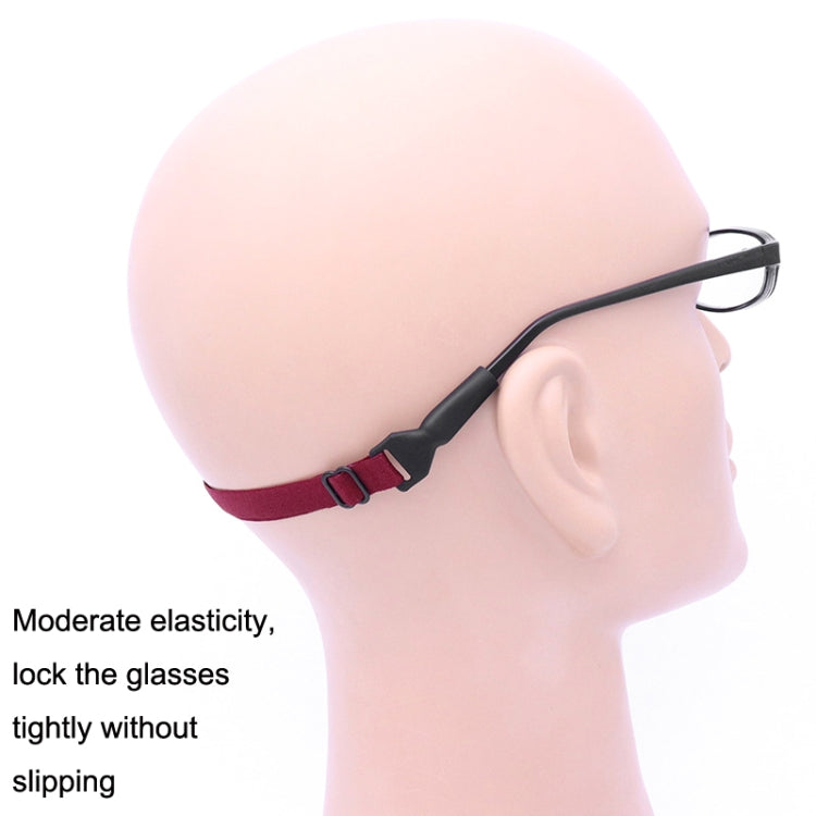 10pcs Short Style Glasses Non-Slip Rope Adjustable Elastic Sports Legs Anti-Drop Fixed Strap(Big Red) - Glasses Accessories by PMC Jewellery | Online Shopping South Africa | PMC Jewellery