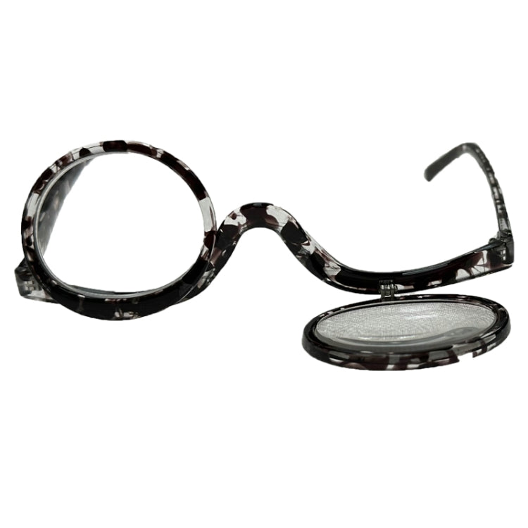 Makeup Magnifying Glass Presbyopic Glasses Flip Swivel Reading Glasses, Degree: +250(Black) - Presbyopic Glasses by PMC Jewellery | Online Shopping South Africa | PMC Jewellery