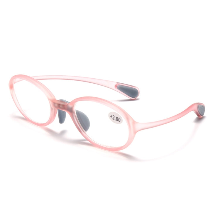 Portable Magnifying Glass Presbyopic Glasses Silicone Anti-Blue Light Reading Glasses, Degree: +300(Pink) - Presbyopic Glasses by PMC Jewellery | Online Shopping South Africa | PMC Jewellery