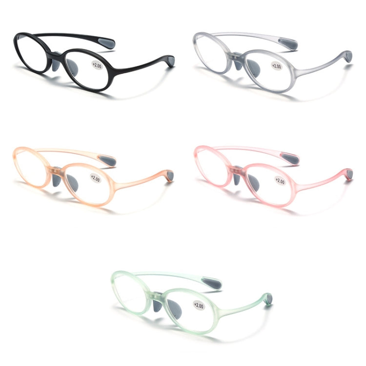 Portable Magnifying Glass Presbyopic Glasses Silicone Anti-Blue Light Reading Glasses, Degree: +100(Black) - Presbyopic Glasses by PMC Jewellery | Online Shopping South Africa | PMC Jewellery