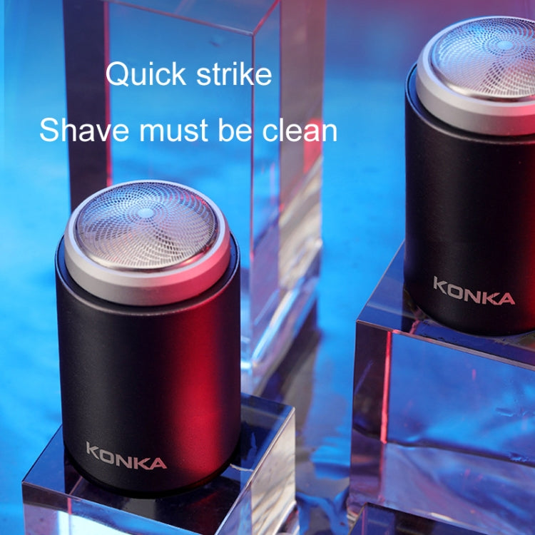 KONKA Mini Portable Razor Outdoor Waterproof Men Razor, Color: Black+1 Knife Head - Electric Shavers by KONKA | Online Shopping South Africa | PMC Jewellery