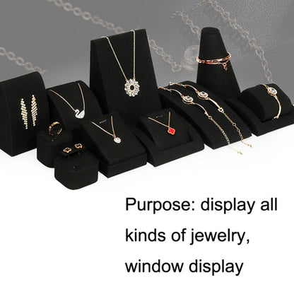 Black Microfiber Necklace Ring Jewelry Display Live Jewelry Prop Rack Set 1 - Jewelry Storages by PMC Jewellery | Online Shopping South Africa | PMC Jewellery