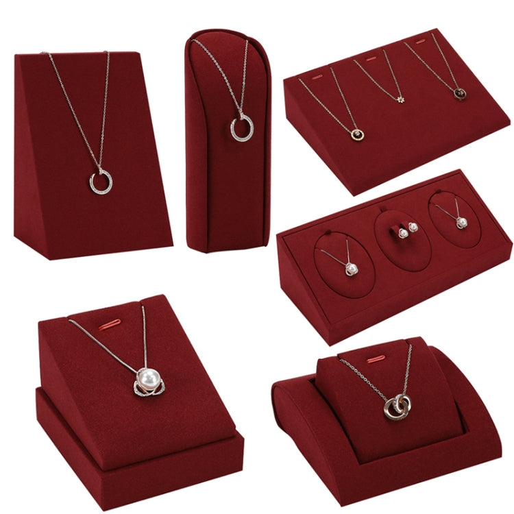 7x8x5.5cm Necklace Seat Jewelry Display Rack Microfiber Jewelry Counter Display Props - Jewelry Storages by PMC Jewellery | Online Shopping South Africa | PMC Jewellery